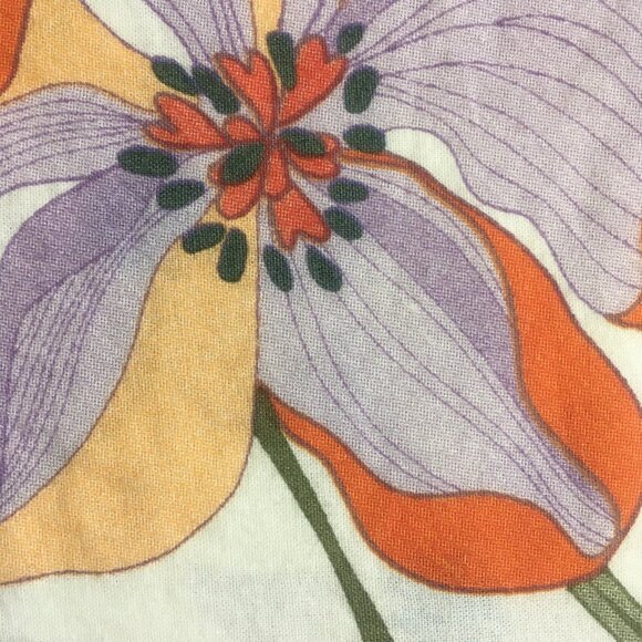 2 IVORY Wild Sage Julianna Floral Back Tab Window Curtains each is 84"L x 50"W - Picture 2 of 7